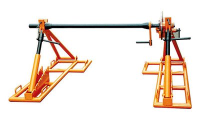 70KN Cable Drum Jacks With Disc Tension Brake / Cable Reel Jack Stands